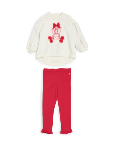 Caramelo Kids AW25 Heavy Weight Graphic Legging Set 3498101 Red