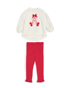 Caramelo Kids AW25 Heavy Weight Graphic Legging Set 3498101 Red