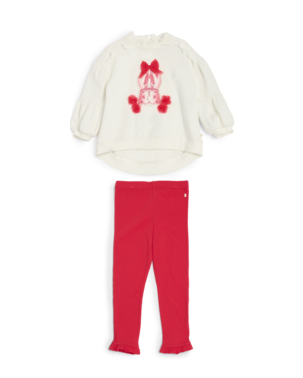 Caramelo Kids AW25 Heavy Weight Graphic Legging Set 3498101 Red