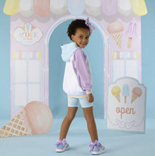 Load image into Gallery viewer, ADee SS26 SISSY 515 Initial Print Hoody Cycling Short Set Bright White
