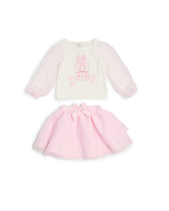 Caramelo Kids AW25 Graphic Skirt Set 3453102 Pink