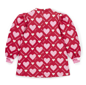 ADee AW25 Heart Print Bow Dress 705 Red