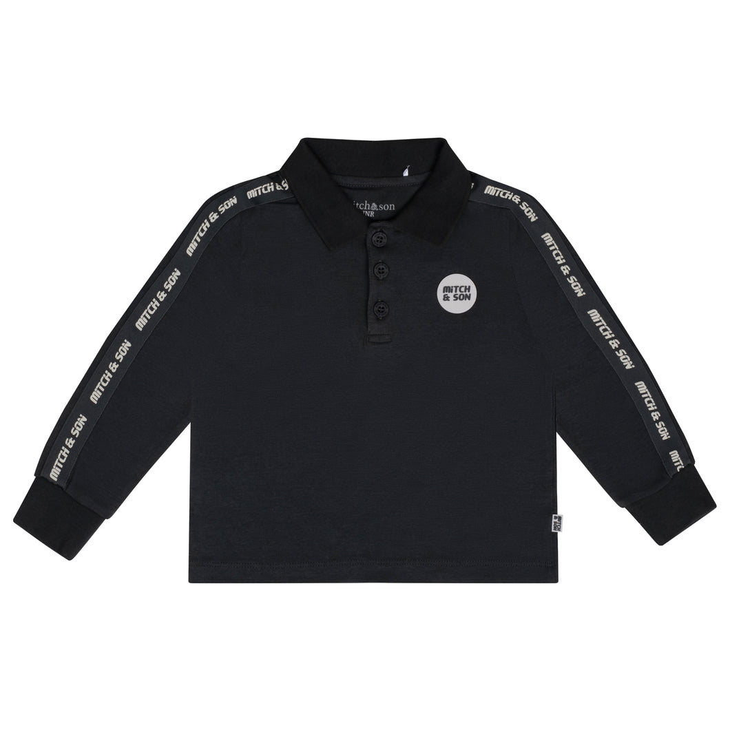 Mitch & Son Junior AW24 Taped POLO Top 616 Clayton Dark Grey