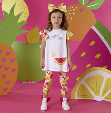 Load image into Gallery viewer, ADee SS26 True Tutti Frutti Print Handbag Legging Set 529 Bright White