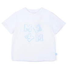 Load image into Gallery viewer, Mitch &amp; Son SS26 Oake T-Shirt with riased rubber logo artwork Bright White 115