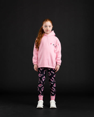Bonini AW25 Oversized Hoodie 303 Peony Pink Sparkle