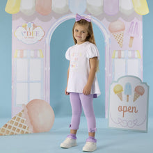 Load image into Gallery viewer, ADee SS26 Ice Cream Cart Legging Set 521 Bright White Skyler