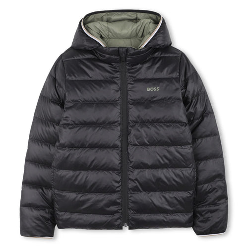 Boss AW25 Reversible Puffer Jacket Black / Green 398