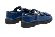 Load image into Gallery viewer, Caramelo AW25 Double Bow School Shoes 377102 Navy