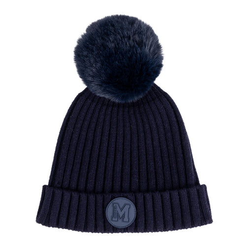 Mitch & Son AW24 Knitted Pom Pom Hat Brooks DARK NAVY 519