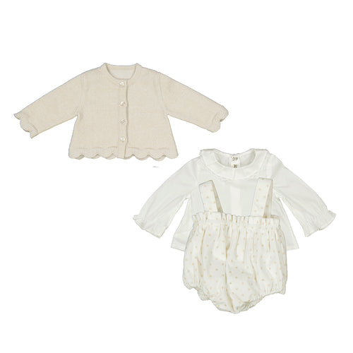 Mayoral AW24 Newborn Collection Short & Jacket Set Natural 2245