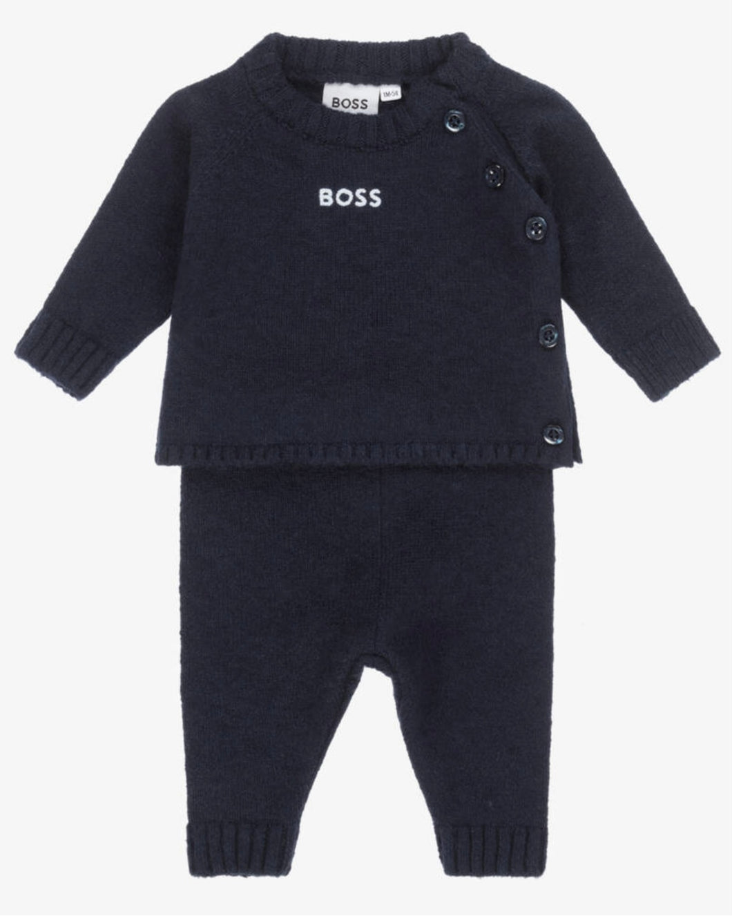 Boss AW25 Baby Boys Knitted Set Navy 538