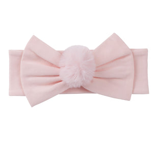 Little A AW24 Faux Fur Bow Headband Gaby 315 Baby Pink