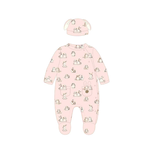 Mayoral AW24 Newborn Collection Dungaree & Hat Set 2790 Blush