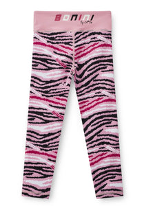 Bonini AW25 Printed Sport Legging 309 Peony Pink Sprint