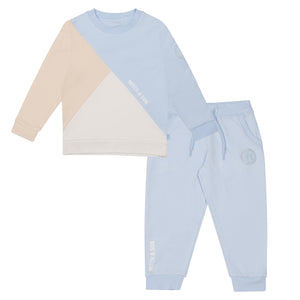 Mitch & Son AW24 Cut n Sew CREWNECK Tracksuit Agner 406 Pale Blue