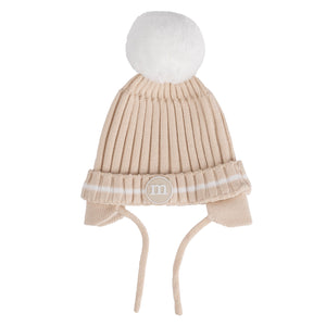 Mini Mitch & Son AW24 Knitted Pom Pom Hat Dylan 705 Beige