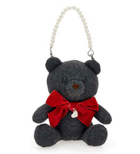 Load image into Gallery viewer, MONNALISA AW26 Girls Plush Teddy With Bow Handbag - Grey