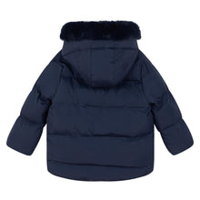 Load image into Gallery viewer, Mitch &amp; Son AW24 Padded Faux Fur Jacket 501 Barry Dark Navy