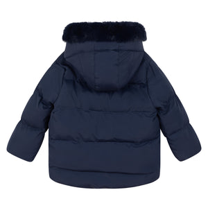 Mitch & Son AW24 Padded Faux Fur Jacket 501 Barry Dark Navy