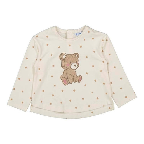 Mayoral AW25 Baby Girl Printed L/S Top 2037 Macchiato