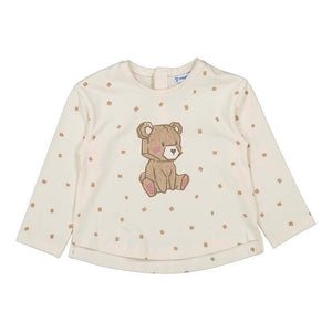 Mayoral AW25 Baby Girl Printed L/S Top 2037 Macchiato