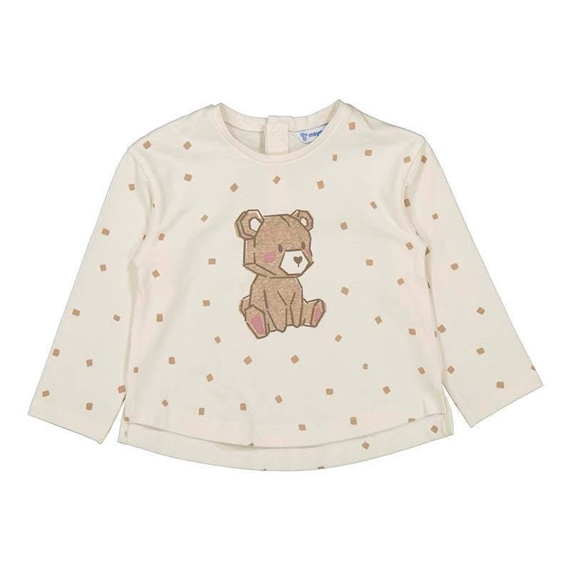 Mayoral AW25 Baby Girl Printed L/S Top 2037 Macchiato