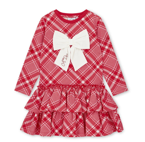 ADee AW25 Check Triple Frill Dress 704 Liberty Red