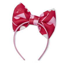 Load image into Gallery viewer, ADee AW25 Heart Print Bow Hairband 906 Lane Red