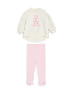 Caramelo Kids AW25 Heavy Weight Graphic Legging Set 3498101 Pink
