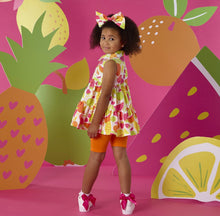 Load image into Gallery viewer, ADee SS26 Tessy Tutti Frutti Print Poly Cycling Short Set 528 Bright White