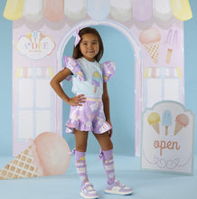Load image into Gallery viewer, ADee SS26 Ice Cream Cart Print Short Set Sia Soft Blue 512