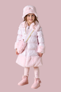 ADee AW24 Jacket with Fur Trim 206 Sarah Baby Pink