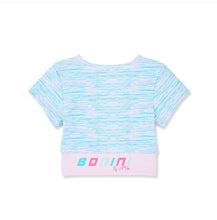 Load image into Gallery viewer, Bonini SS26 AOP Crop Sport Top 515 Energy Miami Mint