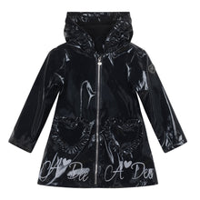 Load image into Gallery viewer, ADee AW24 BTS Heart Raincoat Black Blair