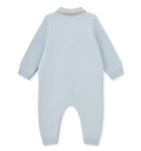 Load image into Gallery viewer, Mitch &amp; Son AW25 Knitted Polo Romper 707 Mack Sky Blue