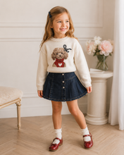 Load image into Gallery viewer, Mayoral AW26 Mini Girl Teddy Sweater &amp; Denim Skirt Set 4902 &amp; 4315