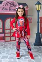 Load image into Gallery viewer, ADee AW24 Stamp Legging Set 508 Reese Red