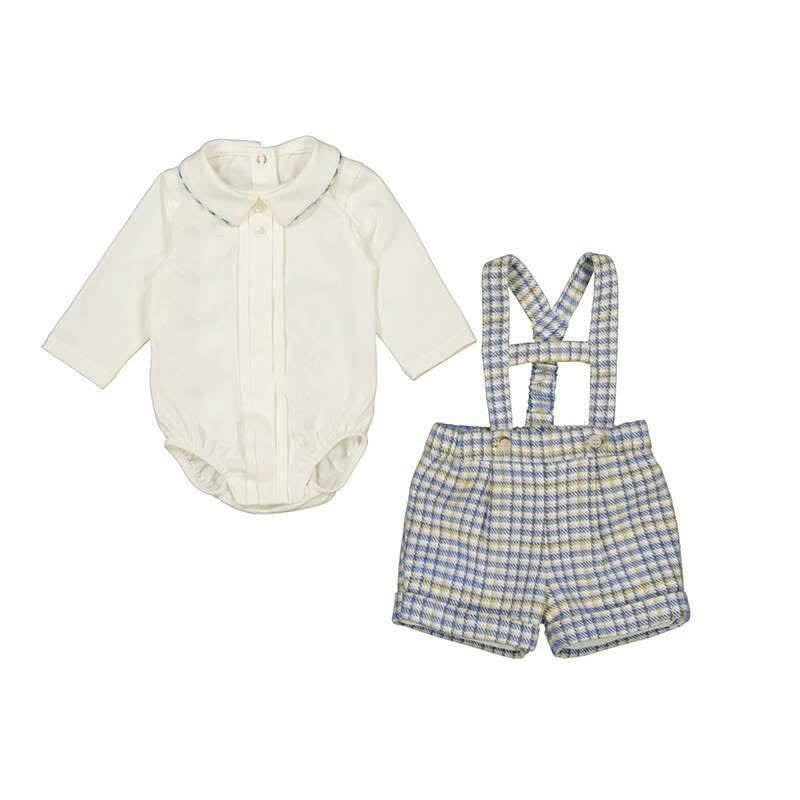 Mayoral AW25 Shorts with Suspender Set 2258 Blue Bell