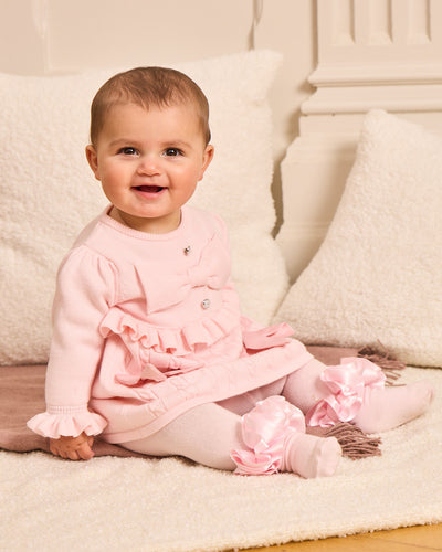 Caramelo Kids AW25 Knitted Dress 2050181 Pink