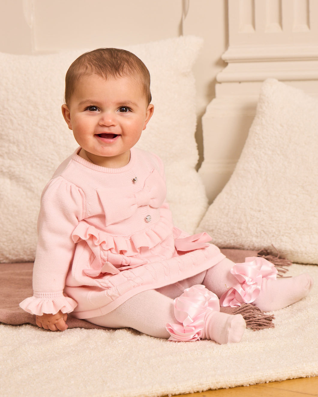 Caramelo Kids AW25 Knitted Dress 2050181 Pink