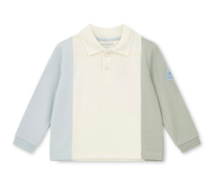 Mitch & Son AW25 Cut n Sew Polo Top 412 Jace Snow White