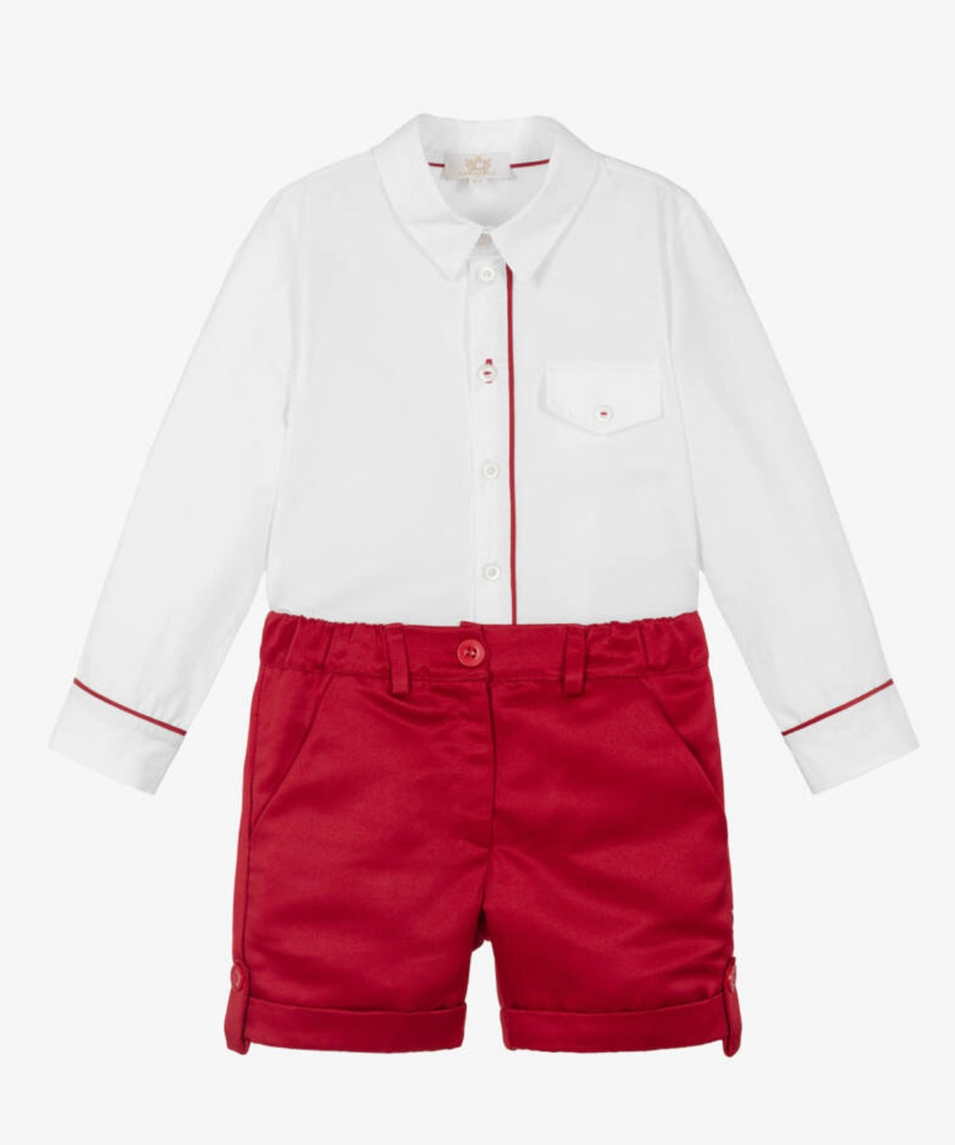 Caramelo Kids AW25 Red 0385240 Smart Boys Shorts Set