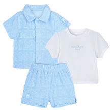 Load image into Gallery viewer, Mini Mitch SS26 Nolan Towelling 3 Piece Set 003 Sky Blue