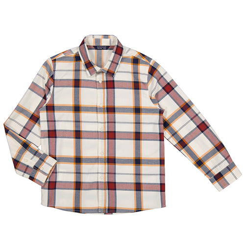 Mayoral AW24 Checked Shirt Wine 7110 Junior Boy