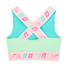 Load image into Gallery viewer, Bonini SS26 Colourblock Crop Top 504 FLEX Aruba Blue