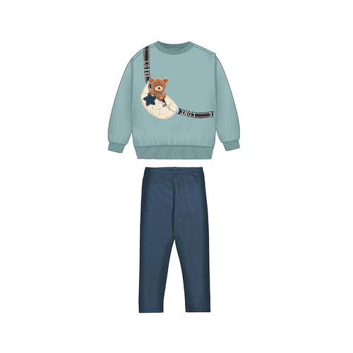Mayoral AW25 Pullover Leggings Set 4727 Petroleum
