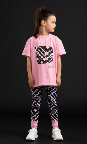 Bonini AW25 Oversized Logo T-Shirt 305 Peony Pink Dynamic