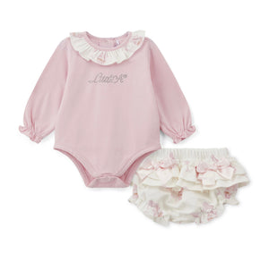 Little A AW25 Cupcake Print Jam Pant Set 306 Josephine Pink Fairy