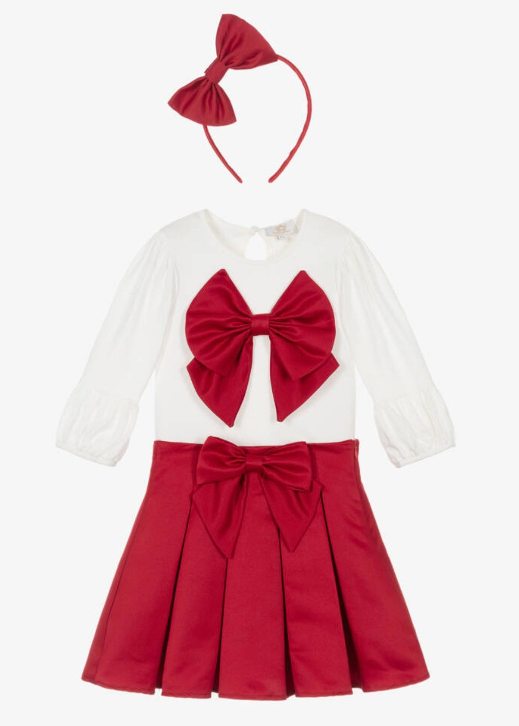 Caramelo Kids AW25 Bow Skirt Set 0353237 Red